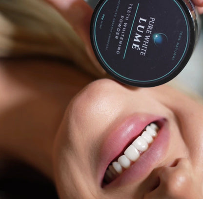 100% NATURAL TEETH WHITENING POWDER WITH ACTIVATED CHARCOAL AND BAMBOO TOOTHBRUSH