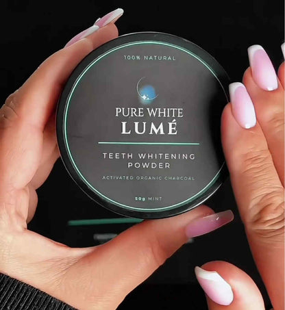 100% NATURAL TEETH WHITENING POWDER WITH ACTIVATED CHARCOAL AND BAMBOO TOOTHBRUSH